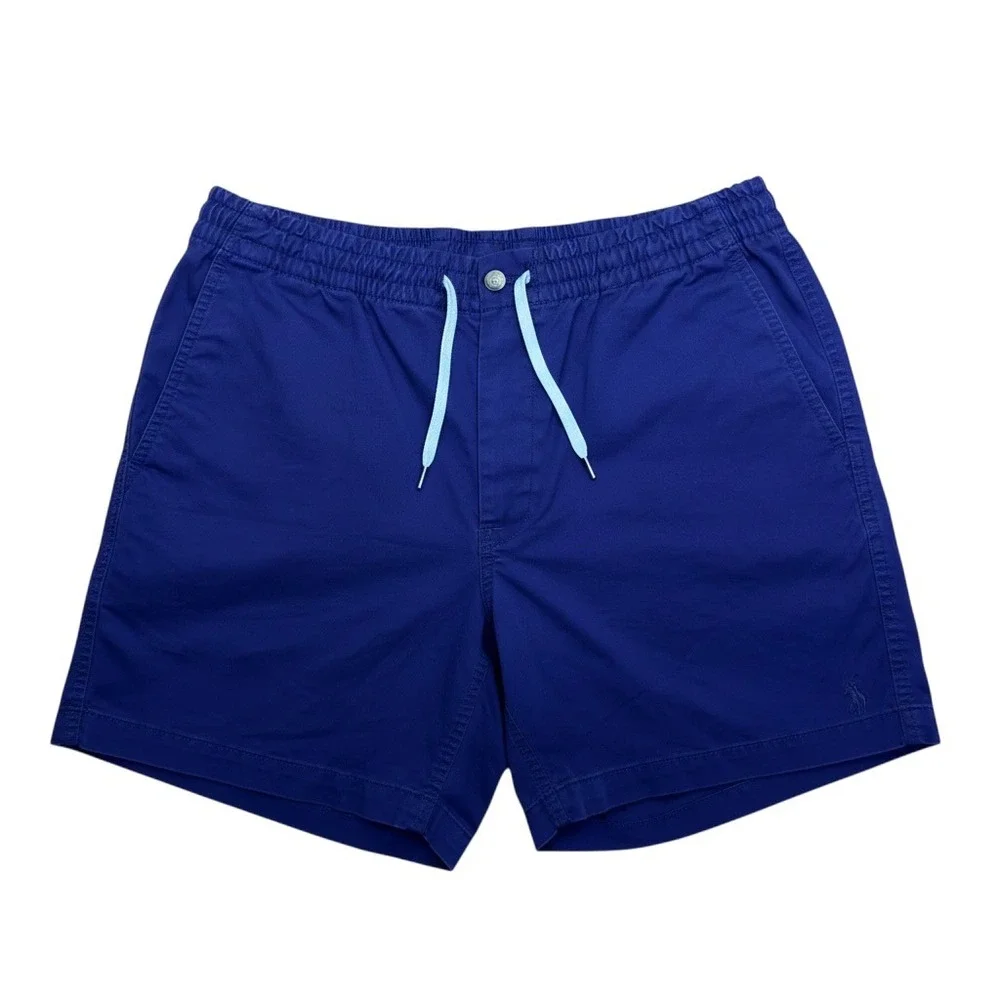 Polo Ralph Lauren Shorts Men M Navy Blue Stretch Pull On Preppy Pony 5